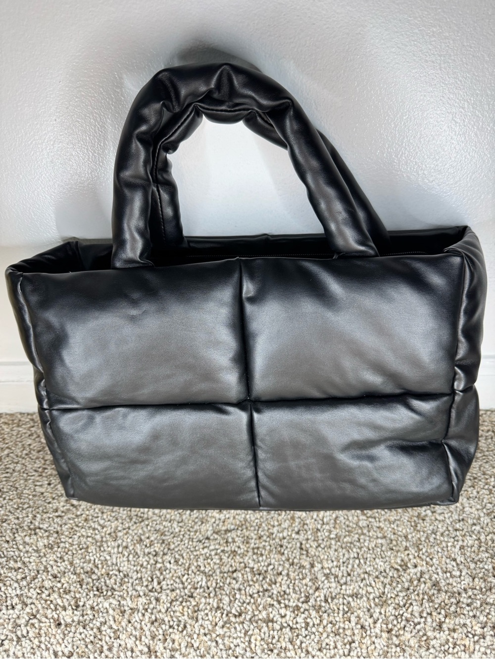 Black Padded Tote Bag